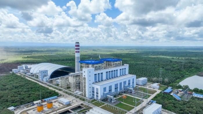 PENAMPAKAN DARI UDARA - Tampak dari udara areal site PLTU 3-4 Nagan Raya, perusahaan pembangkit listrik hasil investasi Tiongkok yang dikelola PT Meulaboh Power Generation.