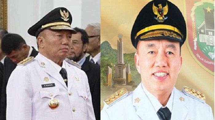 GUBERNUR KALIMANTAN SELATAN -- (kiri) Muhidin dilantik sebagai Gubernur Kalsel sisa masa jabatan 2021-2024 oleh Presiden Prabowo di Istana Negara, Jakarta, Senin (16/12/2024). Muhidin kini jadi gubernur tertua di Indonesia yang dilantik Presiden Prabowo pada Kamis (20/2/2025) // (kanan) Foto tangkapan layar dari Instagram @hajimuhidin.official yang di unggah pada (24/2/2025). Muhiddin Gubernur Kalimantan Selatan periode 2025 - 2030