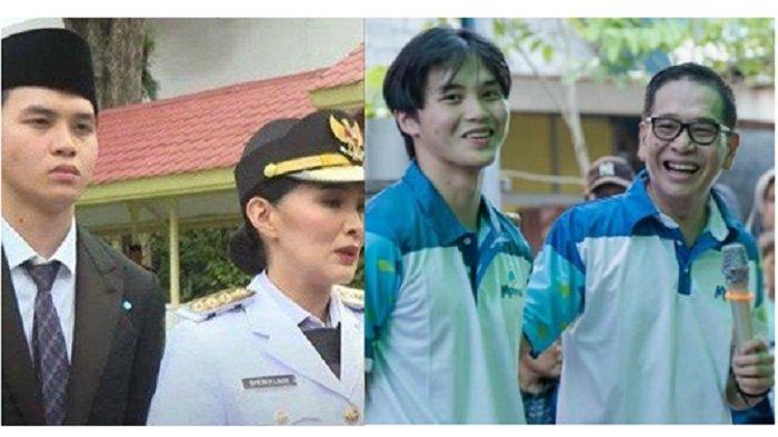 BENNET EDBERT -- (kiri) Potret Edbert Laos, putra dari mendiang Benny Laos setia mendampingi ibunya, Sherly Tjoanda / (kanan) Momen kebersamaan Edbert Laos dengan Benny Laos