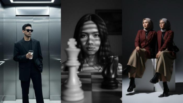 PROMPT EDIT FOTO - Prompt Gemini AI edit foto menjadi seperti di studio dengan gaya misterius.