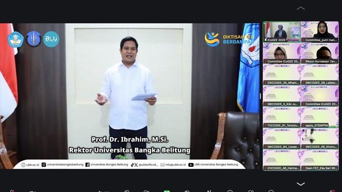 Rektor Universitas Bangka Belitung, Prof. Dr. Ibrahim, M.Si., saat memberikan sambutan.