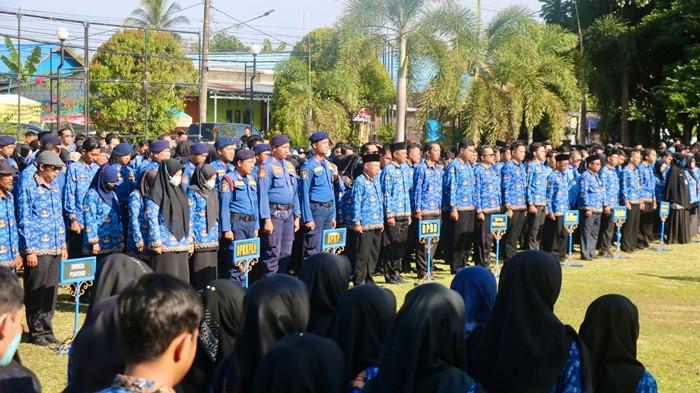 Apel Hari Kesadaran Nasional di halaman Kantor BPBD Banjar