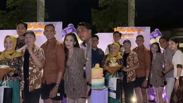 LELAKI AYU - Momen pedangdut Ayu Ting Ting rayakan ulang tahun Umi Kalsum di residen mewah dicapture (7/10/2025). Sosok lelaki di samping putri Ayah Rojak disorot.