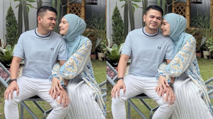 SETAHUN PERNIKAHAN - Pasangan artis Irish Bella dan pengusaha Haldy Sabri dicapture (7/9/2025).