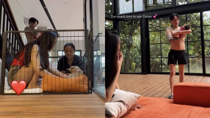 RUMAH BARU - Momen DJ Bravy bersama Baby Andrew di rumah baru Erika Carlina dicapture (22/8/2025). Terekam saat dijenguk Rachel Vennya.
