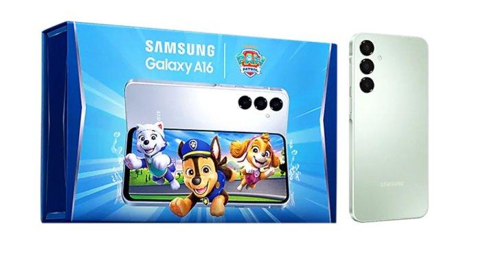 HARGA TERBARU SAMSUNG- Tangkapan layar Samsung Galaxy A16 LTE Kids Package edisi Paw Patrol dilansir dari samsung.com, Jumat (9/5/2025). Berikut harga HP Samsung Galaxy A16 LTE Kids Package edisi Paw Patrol.