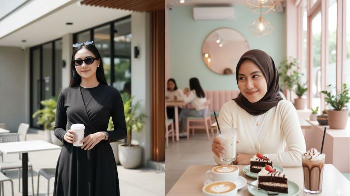 EDIT FOTO - Ilustrasi foto estetik di kafe.