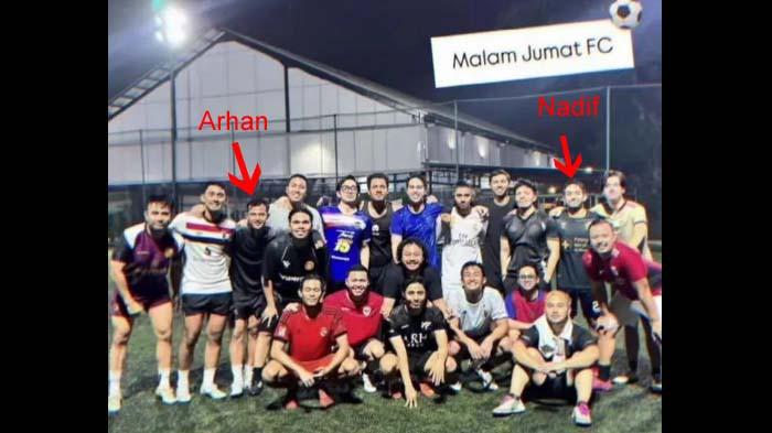 ZIZE DAN NADIF: Tangkapan layar momen Pratama Arhan mantan suami Azizah Salsha main bola bareng Nadif Zahiruddin.