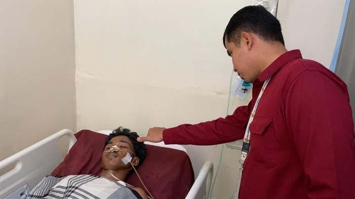 VIRAL MANUSIA SILVER: Manusia silver tanpa identitas sedang menjalani perawatan intensif di RS Sentosa, Kecamatan Kemang, Kabupaten Bogor, Rabu (24/9/2025).