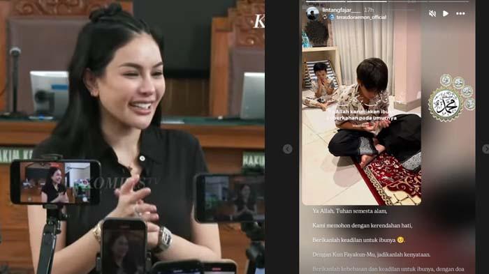 VONIS NIKITA MIRZANI: Artis Nikita Mirzani mengurai senyum semringah setelah divonis 4 tahun penjara kasus pemerasan Reza Gladys di Pengadilan Negeri Jakarta Selatan pada hari ini, Selasa (28/10/2025).  Anak-anak Nikita sempat mendoakan sang ibu sebelum persidangan.