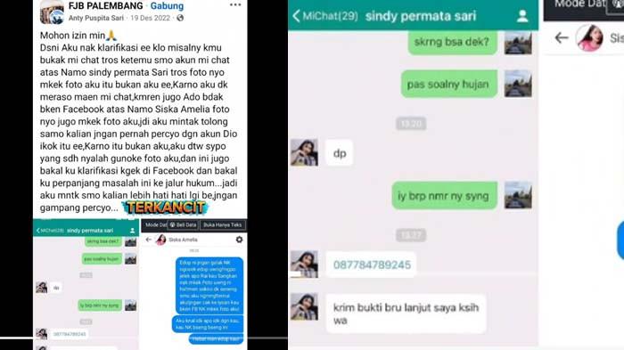 IBU HAMIL DIBUNUH: Tangkapan layar postingan Anti Puspitasari, ibu hamil yang tewas dibunuh yang sempat membantah dirinya open BO. Anti tampak geram saat ada yang pakai fotonya untuk jualan di mi chat.