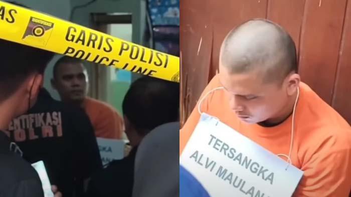 ALVI MUTILASI TIARA: Tangkapan layar saat Alvi Maulana menjalani rekonstruksi di kosannya di Surabaya pada Rabu (17/9/2025). Geger isu adanya kejadian horor saat rekonstruksi kasus Alvi Maulana mutilasi Tiara Angelina Saraswati. Warga bongkar rahasia kosan pelaku.