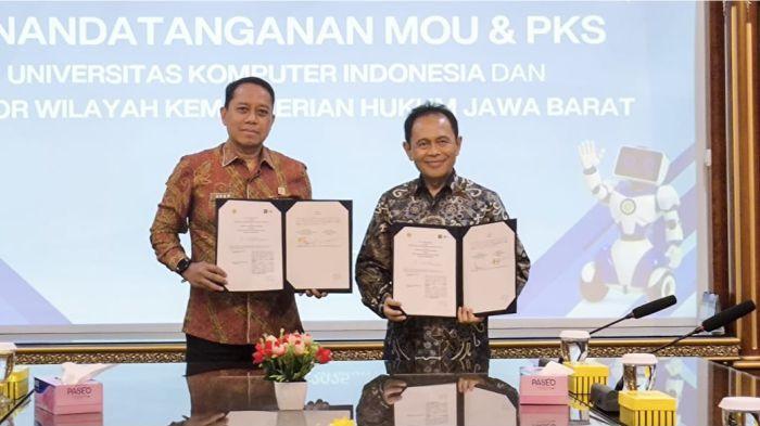 2Teken MoU dan PKS Strategis, Kemenkum Jabar dan UNIKOM Perkuat Ekosistem Kekayaan Intelektual
