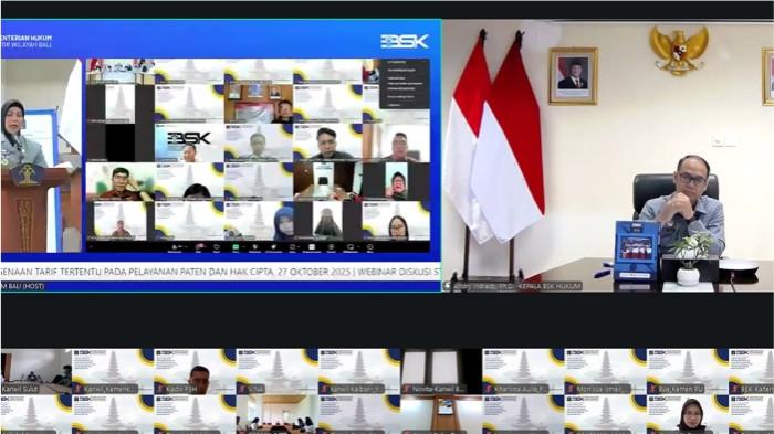 3Kemenkum Jabar Ikuti Diskusi Strategi Kebijakan Kanwil Bali  Dalam Pelayanan Paten & Hak Cipta