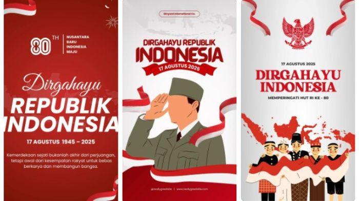 POSTER HUT RI - Kumpulan poster Hari Ulang Tahun (HUT) ke-80 Kemerdekaan Republik Indonesia (RI) yang diperingati pada Minggu, 17 Agustus 2025.