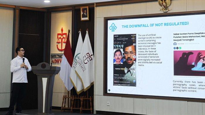 AI DIATUR UNDANG-UNDANG - Dosen Sekolah Tinggi Ilmu Hukum (STIH) Adhyaksa, Muhammad Arbani. Ia berbicara soal AI yang menurutnya perlu diatur Undang-Undang.