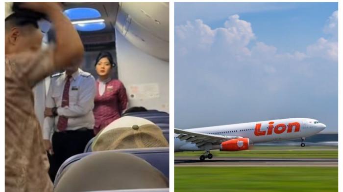 PENUMPANG TERIAK BOM - Potongan gambar video yang menyebutkan seorang penumpang Lion Air inisial H, mengatakan ada bom di pesawat yang ditumpanginya, viral di media sosial.(Dokumentasi akun TikTok @boeangsaoet)