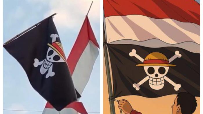 VIRAL BENDERA ONE PIECE - Cerita di Balik Viralnya Pasang Bendera One Piece Jelang HUT ke-80 RI.(tangkapan layar X (Anak_Ogi) dan TribunMedan/Chatgpt)