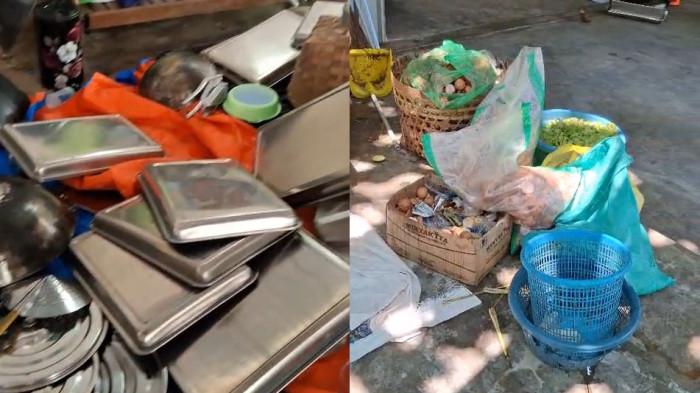 LIMBAH DAPUR - Tangkapan layar sampah dapur SPPG Sidomulyo diduga tidak dikelola dengan baik di Blora.