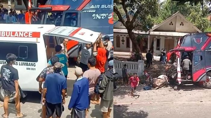 OLENG - Bus pariwisata yang terlibat kecelakaan itu, adalah PO INDS'88 Trans bernopol P-7221-UG membawa rombongan pegawai Rumah Sakit Bina Sehat Jember turun dari wisata Gunung Bromo tepatnya di di ruas jalan Jalan Raya Sukapura, Desa Botoh, Kecamatan Lumbang, Probolinggo, Minggu (14/9/2025) siang.
