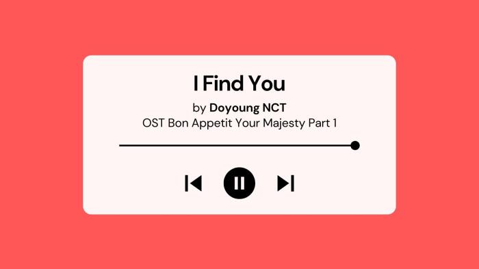 Lirik Lagu I Find You Doyoung NCT OST Bon Appetit Your Majesty Part 1