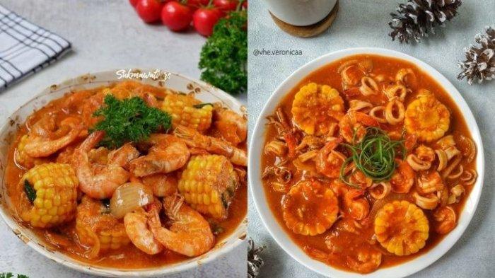 Ilustrasi Udang Saus Padang