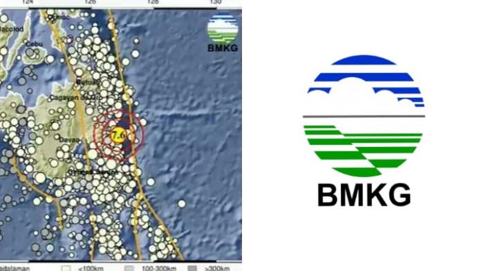 GEMPA MELONGUANE SULUT - Tangkapan layar Badan Meteorologi Klimatologi dan Geofisika, Jumat (10/10/2025). BMKG merilis informasi gempa hari ini dengan magnitudo 7.6 guncang Melonguane, peringatan dini Tsunami di wilayah Sulawesi Utara dan Papua.