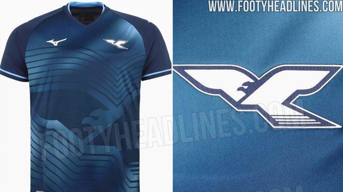 JERSEY BARU LAZIO - Foto tangkap layar jersey ketiga Lazio untuk musim 2025/26 yang dipublikasikan situs footyheadlines.com. Jersey baru ini kemungkinan akan dipakai pada laga uji coba pramusim antara Burnley vs Lazio.