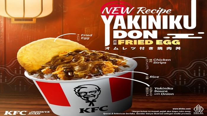 PROMO KFC - yuk nikmati Promo KFC yang lezat dari Yakiniku Don with Fried Egg, Sabtu (26/7/2025).