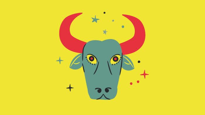 ILUSTRASI ZODIAK TAURUS - Lambang zodiak Taurus yang dibuat di Canva pada Jumat (23/8/2025).