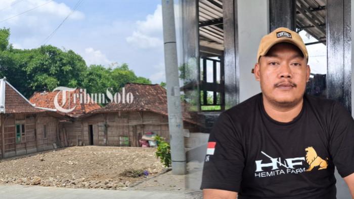 KORBAN SELINGKUH. Warseno, warga Kabupaten Sragen yang merobohkan rumah usai mengetahui istri selingkuh saat ditemui TribunSolo.com, Jumat (31/10/2025).