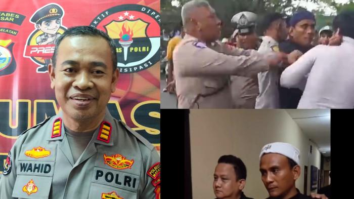 DISHUB DIANIAYA - Kolase tangkapan layar unggahan akun Instagram teropongmakassar saat jukir liar tinju petugas Dishub Makassar dan saat pelaku ditangkap Tim Jatanras Polrestabes Makassar, Minggu kemarin serta Kasi Humas Polrestabes Makassar AKP Wahiduddin saat ditemui di kantornya, Senin (11/8/2025). (Dok. Instagram teropongmakassar dan Jatanras_mksr/Tribun-Timur.com/Muslimin Emba)