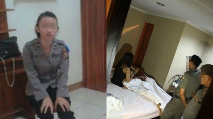 POLWAN SELINGKUH - Ilustrasi. Oknum polwan Lampung Utara (kiri) digrebek komandan saat 'ngamar' dengan suami orang.