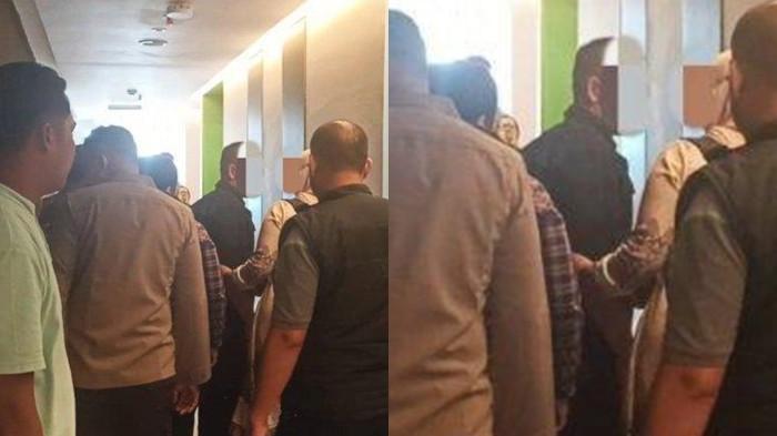 DIGEBEREK - Foto ilustrasi penggeberekan di kamar hotel. Viral di media sosial, mantan Bupati Dharmasraya, Sumatera Barat berinisial AG digerebek satu kamar dengan pria muda di sebuah hotel di Padang pada Sabtu (25/10/2025) siang.