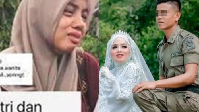 ISTRI DICERAIKAN SUAMI - Potret Melda Safitri dan suaminya seorang PolPP. Melda adalah wanita asal Aceh berusia 33 tahun diceraikan suami jelang pelantikan PPPK.