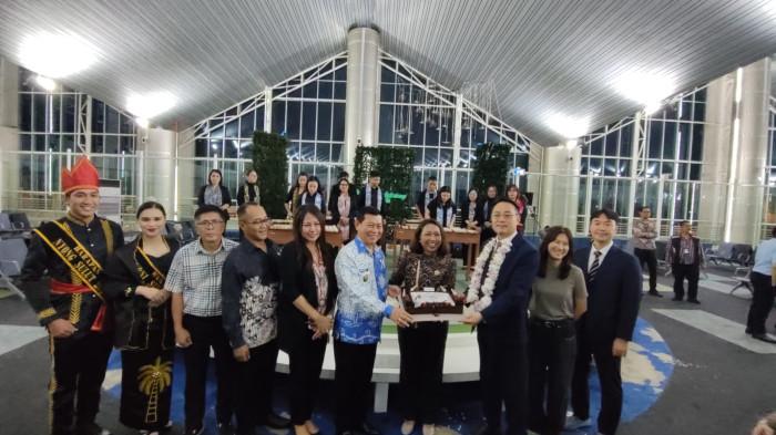 PENERBANGAN PERDANA - Senin (27/10/2025), maskapai asal Korea Selatan Eastar Jet.0