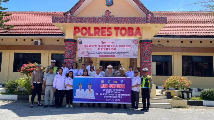 Pemkab Toba Gelar Operasi Bersama Kepatuhan Pajak Kendaraan Bermotor 2025 di Porsea