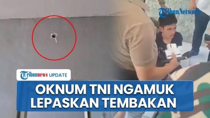 OKNUM TNI DIAMANKAN - Oknum Anggota TNI S Situmorang yang ngamuk lepas tembakan di Bank BUMN (BRI) diamankan