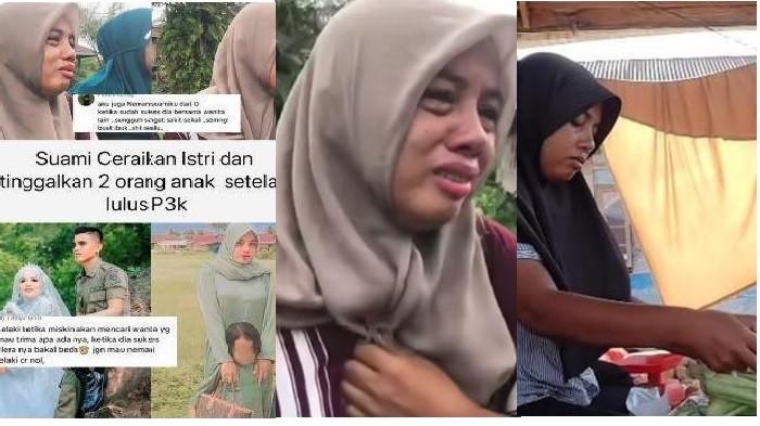 SUAMI CERAIKAN ISTRI - Nasib pilu Melda Safitri (33) warga anak di Aceh Singkil diceraikan suaminya hanya tiga hari sebelum pelantikan dan penerimaan SK PPPK (Pegawai Pemerintah dengan Perjanjian Kerja).