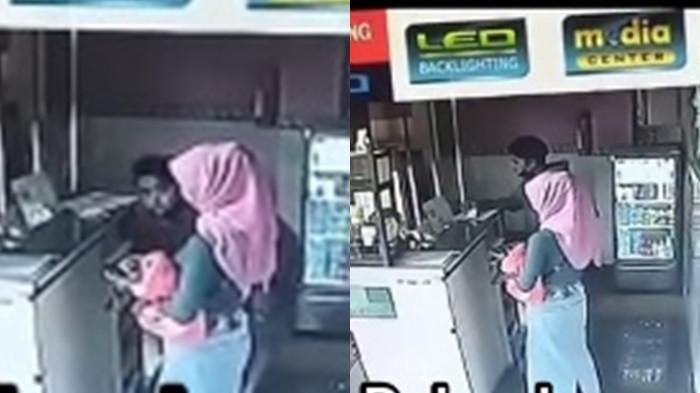 Sosok pria yang check in bersama Anti Pupita Sari alias AP (22)