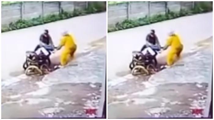 AKSI BEGAL- Aksi kriminal jalanan kembali meresahkan warga Palembang. Kali ini seorang ibu rumah tangga menjadi korban begal pada Selasa (7/10/2025) pagi di kawasan Jalan R Dentjik Asaari, Talang Kelapa, tepatnya di jalur tembusan menuju Jalan Soekarno Hatta, Palembang.
