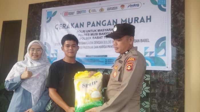Berikut penyaluran beras SPHP melalui gerakan pangan murah di Musi Banyuasin.