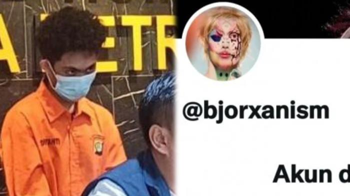HADIRKAN BJORKA - Direktorat Reserse Siber Polda Metro Jaya menghadirkan WFT (22) yang diduga pemilik akun X atas nama Bjorka yang melakukan akses ilegal data nasabah salah satu bank swasta.