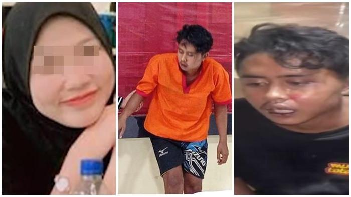 SOSOK TENTUKAN HOTEL - Kolase Anti Puspitasari semasa hidup (kiri) Febrianto saat diamankan polisi (tengah-kanan). Terungkap sosok yang tentukan tarif main hingga hotel pertemuan Anti dan Febrianto.