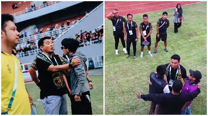 AZUL TEMUI SUPORTER - Pelatih kepala Sriwijaya FC Achmad Zulkifli secara gentle menyatakan dirinya yang paling bertanggung jawab atas kembali gagalnya Elang Andalas mendapatkan poin di laga kandang. Coach Azul bersama jajaran pelatih, manajemen dan pemaian menemui para suporter usai laga Sriwijaya FC vs Persiraja Banda Aceh pekan ketiga Pegadaian Championship 2025/26 di Stadion Gelora Sriwijaya Jakabaring Palembang, Sabtu (27/9/2025) ini,