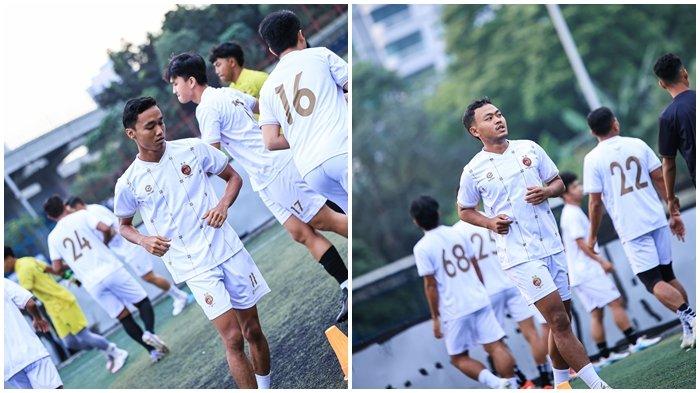 PEMAIN SUMSEL TRIAL - Pemain lokal Sumsel Dwi Setiawan (Tiyak) dan Roby Andika ikut menjalani trial pada TC Sriwijaya FC di Pancoran Soccer Field (PSF) Jakarta yang mulai Kamis (10/7/20225).