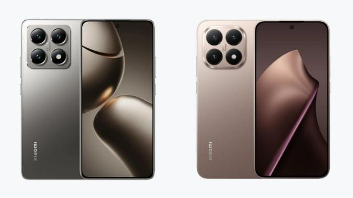 PERBANDINGAN HP - Kolase tangkapan layar tampilan HP Xiaomi 14T dan Xiaomi 15T yang diambil dari website mi.co.id, Jumat (10/10/2025).