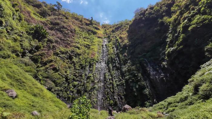 WISATA BOYOLALI - Air Terjun Semuncar di Lereng Gunung Merbabu, Boyolali, Jawa Tengah.(KOMPAS.com/ANGGARA WIKAN PRASETYA)