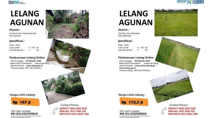 BRI Solo Sudirman Ramaikan Lelang Serentak Terbesar di Solo Raya, Beragam Aset Harga Kompetitif