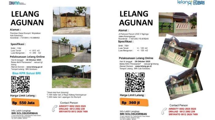 BRI Solo Sudirman Ramaikan Lelang Serentak Terbesar di Solo Raya, Beragam Aset Harga Kompetitif